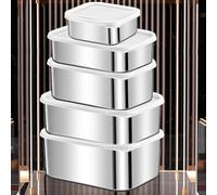 Daily Carry Récipient à goûter en acier inoxydable avec couvercle en silicone pour travailleurs, étudiants et parents ayant besoin de contenants fiables (1000 ml)