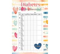 Daily Diabetes Tracker Journal: 106 Weeks or 2 Years Weekly Blood Sugar Diary To Record Glucose, Ketones & Insulin 4 Times Before-After (Breakfast, Lunch, Dinner, Bedtime), 6x9 Inch. 125 pages.