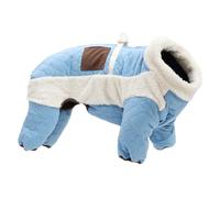 Daily Dog Couche extérieure pour chien Bleu Taille L | Texture matelassée, finition du col doux, design chaleureux, excursions d'air frais, tenue décontractée