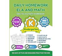 Daily Homework: Kindergarten ELA & Math: 180 Days of Spiral Review - No Prep After-School Workbook for Alphabet, Phonics, Counting & Shapes (No-Tears Homework Routine)