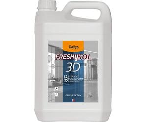 DAILY K - Détergent Surodorant Désinfectant Sols & Surfaces FRESHYSOL 3D - Océan - Fabriqué en France - Bidon 5 L - Ce produit est destiné au Grand Public