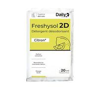 DAILY K - Détergent Surodorant Sols & Surfaces FRESHYSOL 2D - Dosette 20ml x 250 - Parfum Citron - Fabriqué en France