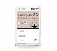 DAILY K - Détergent Surodorant Sols & Surfaces FRESHYSOL 2D - Dosette 20ml x 250 - Parfum Coton - Fabriqué en France