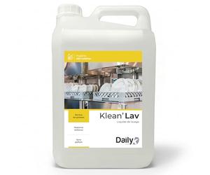 DAILY K Liquide Lave-Vaisselle 5L - Nettoyant Vaisselle KLEAN’LAV en Bidon pour Doseur Automatique - Élimine Graisses, Sans Parfum - Grand Format Économique pour Usage Intensif - Made in France