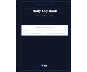 Daily Log Book for Children's Residential Homes: A dated, numbered and signed daily record for staff teams. 192 Pages. Dark Navy Edition