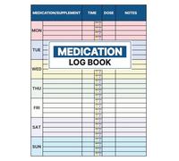 Daily Medication Log Book: Colorful Large Print Medicine Tracker for Seniors, Nurses & Caregivers | Weekly AM/PM Pill Organizer with Notes