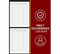 Daily Occurrence Log Book: Security Incident Logbook