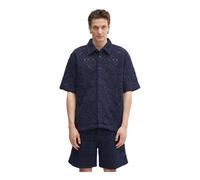 Daily Paper - Lace Shield Ss Shirt - Homme - Chemises - Bleu - Taille: XL