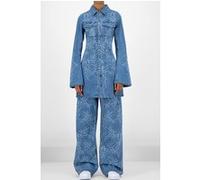 Daily Paper Light Lazered Denim Jaware Jacket Taille: XS | Vestes en jeans Outlet | Femme | Bleu