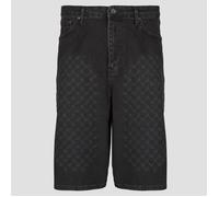 Daily Paper Short LASER MONOGRAM DENIM SHORTS in Noir EU XS