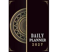 Daily Planner 2027: One day one page, 1st January to 31st December 2027, 365 days, 8.5x11 inches, |Theme: Simple Black and Gold |