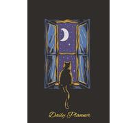 Daily Planner Cat at night: Cat at night looking out window