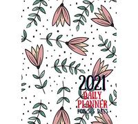 Daily Planner For 365 Days: Daily Planner Books, One Page Per Day,Floral Flowers Cover 07, Large Size 8.5x11