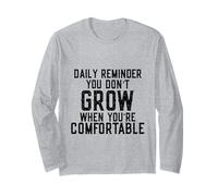 Daily Reminder You Don't Grow Motivational Comfort Zone Manche Longue