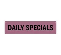 Daily Specials Featured Items Plaque en métal
