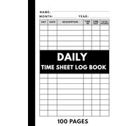 Daily Time Sheet Log Book Tear Out