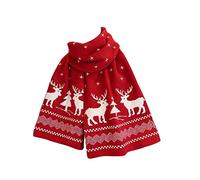 Daily Wear Écharpe cadeau créative 1 pièce Noël Hiver Écharpe Tricotée Femme Double Face Écharpe de Noël Rennes Neige Douce et chaude Longue écharpe de Noël YmW648