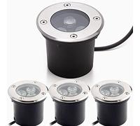 Dailyart Spot Encastrable Exterieur, 4 Pack Spot Led Encastrable Exterieur 3W IP67 Spot Terrasse Exterieur Encastrable 280 Lumen, Éclairage pour Chemins pour Allée de Balcon de Jardin, 3000k 230v