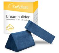 Dailydream Blocs fantaisie pour canapé de jeu Dreambuilder pour enfants, set de triangles parallélépipédiques, bleu