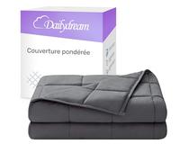 Dailydream Couverture Lestée Adulte | thérapeutique | 155x200 cm | 9,5 kg | Gris | 100% Coton | avec Perles de Verre | Couette pondérée | apaisante et relaxante | Poids corporel à partir de 83 kg