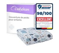 Dailydream Couverture Lestée Enfant | thérapeutique | 135x200 cm | 2,5 kg | Motif forêt | 100% Coton | avec Perles de Verre | Couette pondérée | apaisante et relaxante | Poids corporel 20-35 kg