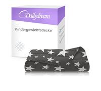 Dailydream Couverture lestée pour enfant en 100 % coton, 2,3 kg, 90 x 120 cm, motif étoiles