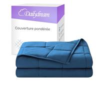 Dailydream Couverture lestée thérapeutique en Coton, 4,5 kg pour Adulte, 135x200 cm, Bleu