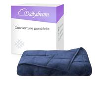 Dailydream couverture de poids thérapeutique en polaire moelleuse, 4,5Kg pour adultes, 135x200cm, bleu
