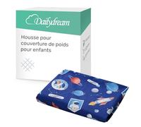 Dailydream Housse pour Couverture lestée pour Enfants | 90 x 120 cm | Motif Space | 100% Coton | Housse de Rechange/Housse Interchangeable | Lavable | Douce pour la Peau et Respirante