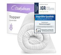 Dailydream Surmatelas 140 x 200 cm, Mémoire de Forme, 5 cm épaisseur, «Edition Lavender, Model M », pour Matelas, canapé ou lit de Camp, sur-Matelas pour Adulte, Memory Foam Mattress Topper