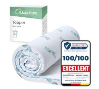 Dailydream Surmatelas 140x190 cm, Mousse à mémoire de Forme, 5 cm | Édition Aloe Vera, surmatelas avec housse douce au toucher, lavable, base antidérapante et sangles élastiques.