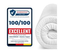Dailydream surmatelas viscoélastique "Modèle M" avec effet mousse à mémoire de forme, 90x190x5cm, Edition "Aloe Vera
