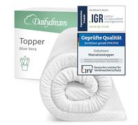 Dailydream Surmatelas 90 x 200 cm, Mémoire de Forme, 3,5 cm épaisseur, «Edition Aloe Vera, Model S », pour Matelas, canapé ou lit de Camp, sur-Matelas pour Adulte, Memory Foam Mattress Topper
