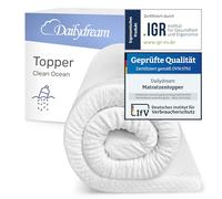 Dailydream Surmatelas 90x190 cm, Mousse à mémoire de Forme, 5 cm | Édition Clean Ocean, surmatelas avec housse en matériaux recyclés, lavable, base antidérapante et sangles élastiques.