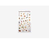Dailylike Autocollants en PVC Daily Sticker Bakery formes et motifs assortis 9 x 18,5 cm.