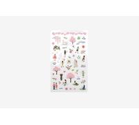 Dailylike Autocollants en PVC Daily Sticker Cherry Blossom formes et motifs assortis 9 x 18,5 cm.
