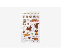 Dailylike Autocollants en PVC Daily Sticker Chippy formes et motifs assortis 9 x 18,5 cm.