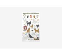 Dailylike Autocollants en PVC Daily Sticker Jingo Dog formes et motifs assortis 9 x 18,5 cm.