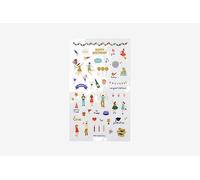 Dailylike Autocollants en PVC Daily Sticker Party formes et motifs assortis 9 x 18,5 cm.