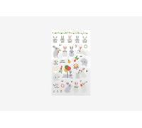 Dailylike Autocollants en PVC Daily Sticker Rabbit formes et motifs assortis 9 x 18,5 cm.