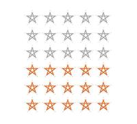 Dailylike Autocollants papier étoiles Star Line 01 en feuilles diam. 11mm.