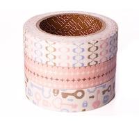 Dailylike Lot de 3 rubans adhésifs coton maze 15 mm x3 m.