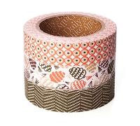 Dailylike Lot de 3 rubans adhésifs coton pin 15 mm x 3 m.