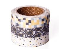 Dailylike Lot de 3 rubans adhésifs coton twilight 15 mm x3 m.