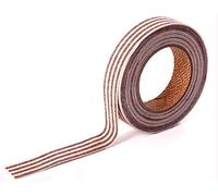 Dailylike Ruban adhésif coton rayé 4 marron 15 mm x5 m.