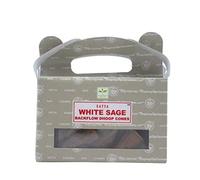 DAILYLIVE Boîte de 24 cônes d'encens Backflow Sauge Blanche | Satya Sai Baba