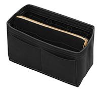 DailyPlus - Organiseur de sac à main avec fermeture éclair en feutre pour sac à main fourre-tout, taille M, noir