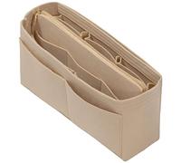 DailyPlus - Organiseur de sac à main avec fermeture éclair en feutre pour sac à main fourre-tout, taille L fin, Beige