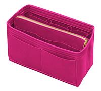 DailyPlus - Organiseur de sac à main en feutre avec fermeture éclair, porte-clés pour sac à main fourre-tout, rose, taille XL