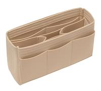 DailyPlus Organiseur de sac à main en feutre pour sac à main fourre-tout, 14 poches, beige, fin, taille L